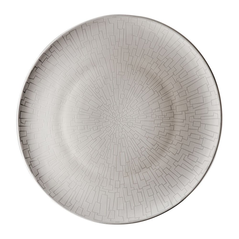 NWT Rosenthal Gropius Skin Platin Porcelain Silver Round Platter, 13 inch